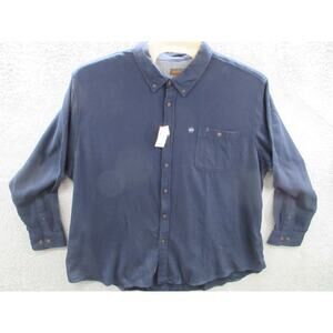 NWT Vintage Northwest Territory Solid Flannel Shirt Mens Size 4XL Blue K-Mart